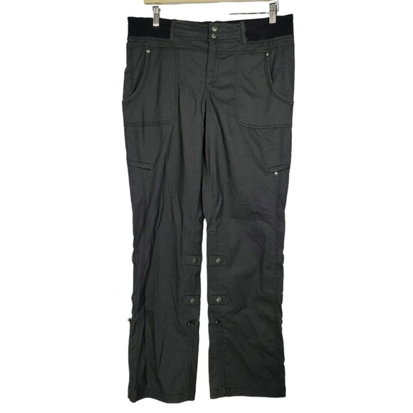 Athleta Shasta Pants Women's 12 Gray Cargo Convertible Hiking Climbing Athletic - Picture 1 of 8